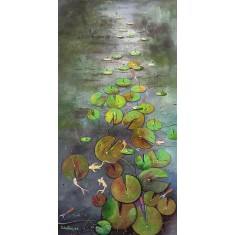 Zohaib Rind, 24 x 48 Inch, Acrylic on Canvas, Floral Painting, AC-ZR-319